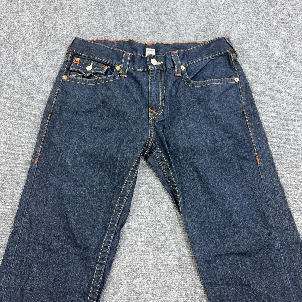 True Religion Section Skinny Flap SN Jeans Mens 34x34 Blue Rinse Denim Pants